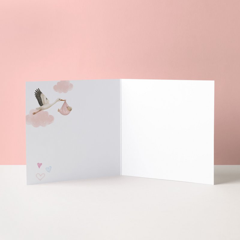 Tarjeta de felicitación | Bienvenido dulce chica