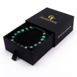 Mænds GREEN TIGER EYE perlearmbånd