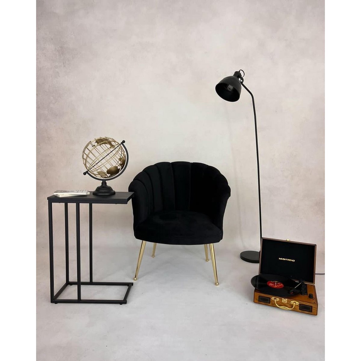 Poltrona Luxury Shell in Velluto Mila
