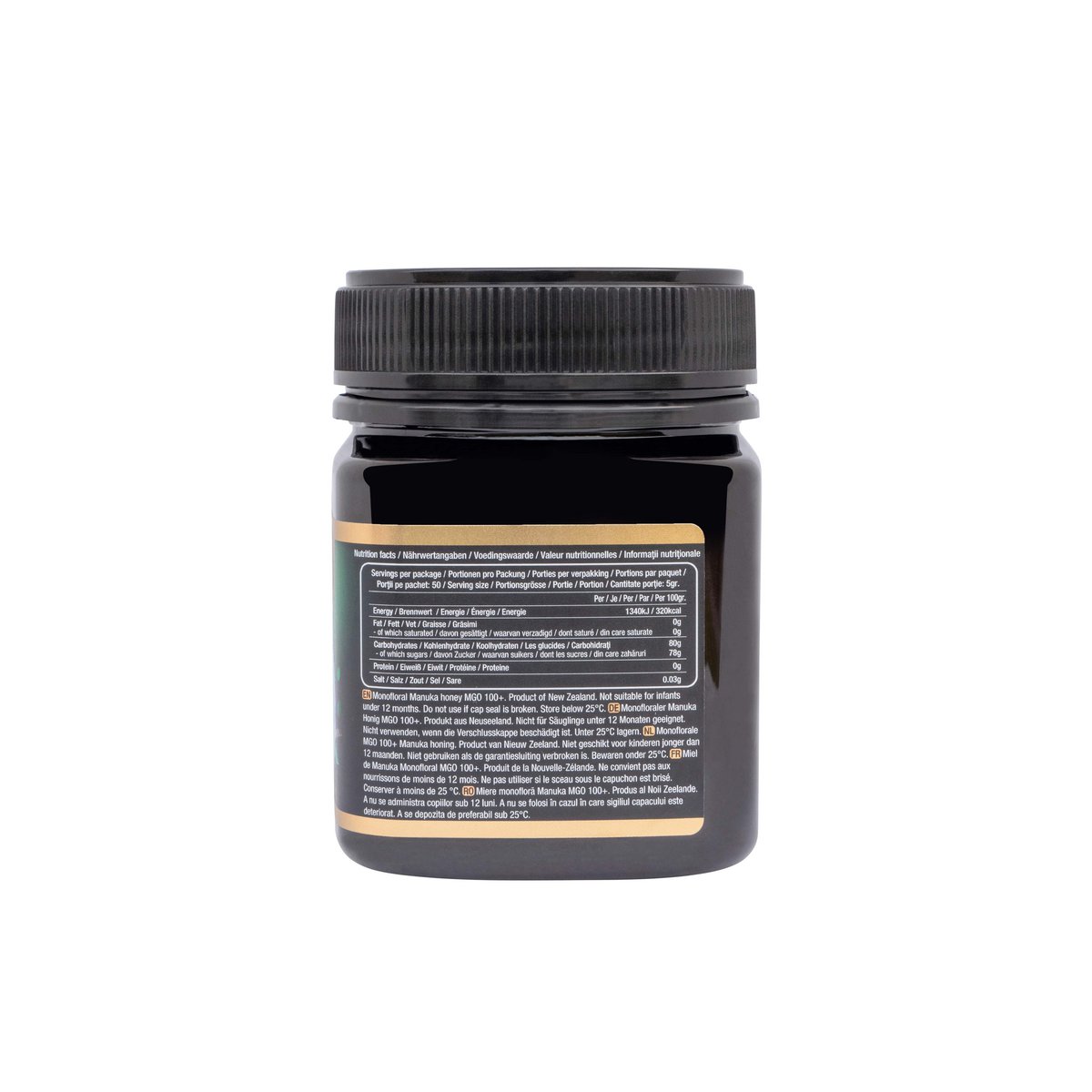 100% Pure, raw Manuka Honey MGO 100+ (250 grams)