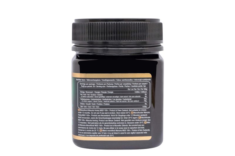 100% Pure, raw Manuka Honey MGO 100+ (250 grams)