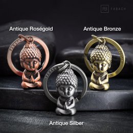 "Karma" Buddha Schlüsselanhänger - Buddha Anhänger - Mini-Buddha Glücksbringer Auto - Chakra Yoga Geschenk Figur
