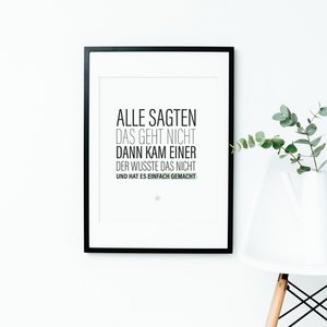 Alle sagten das geht nicht - Poster 5er Set