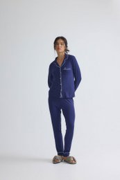 Bamboo Long Pyjama Set in Midnight