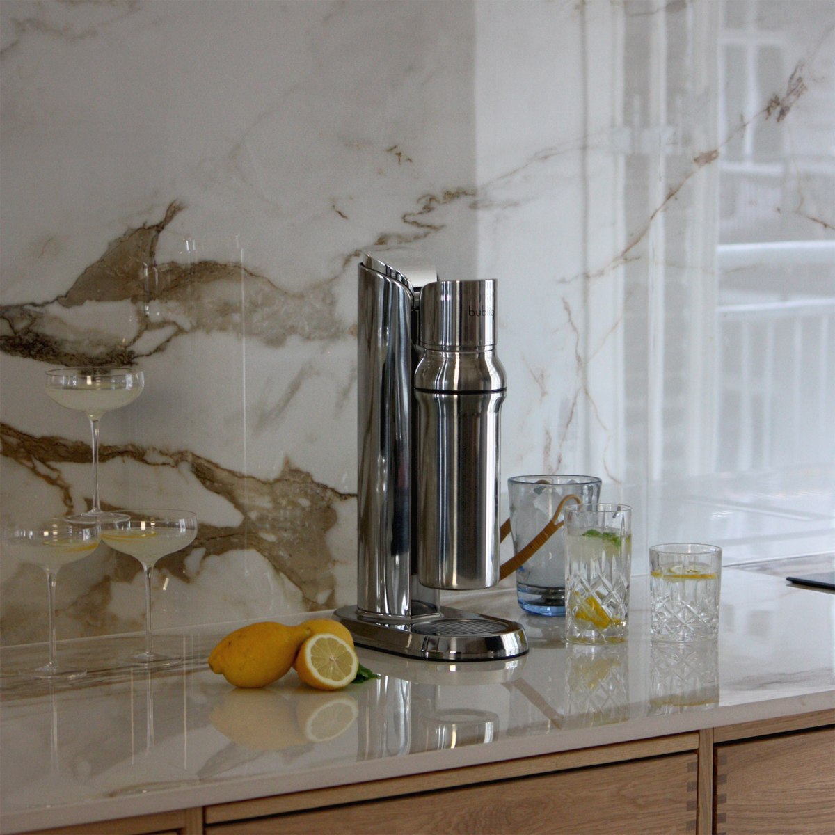 bubliq glass carbonator - Stainless Steel - Sparkling water maker