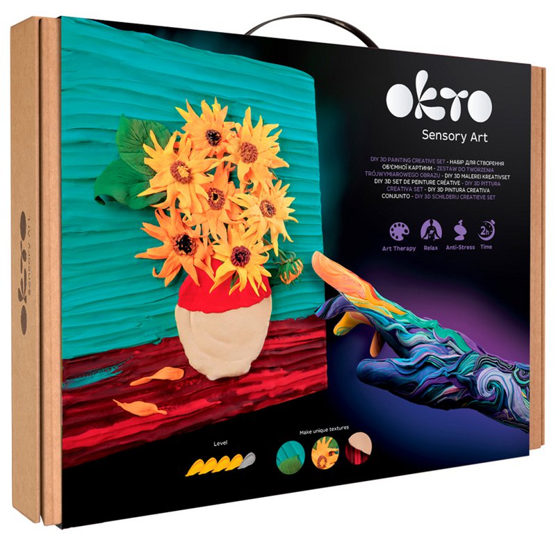 Okto Sensory Art 3D Schilderen - Meesterwerk - Zonnebloemen, Vincent Van Gogh