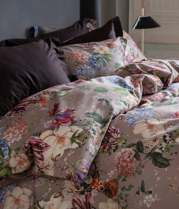 Set biancheria da letto in raso Magic Garden Grey Cliff