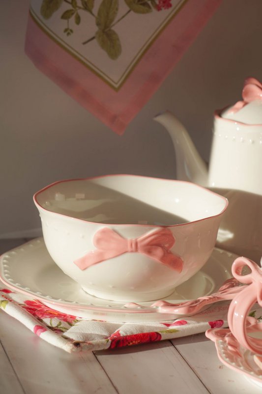 Ciotola Ribbon Grace rosa 15,5 cm Isabelle Rose