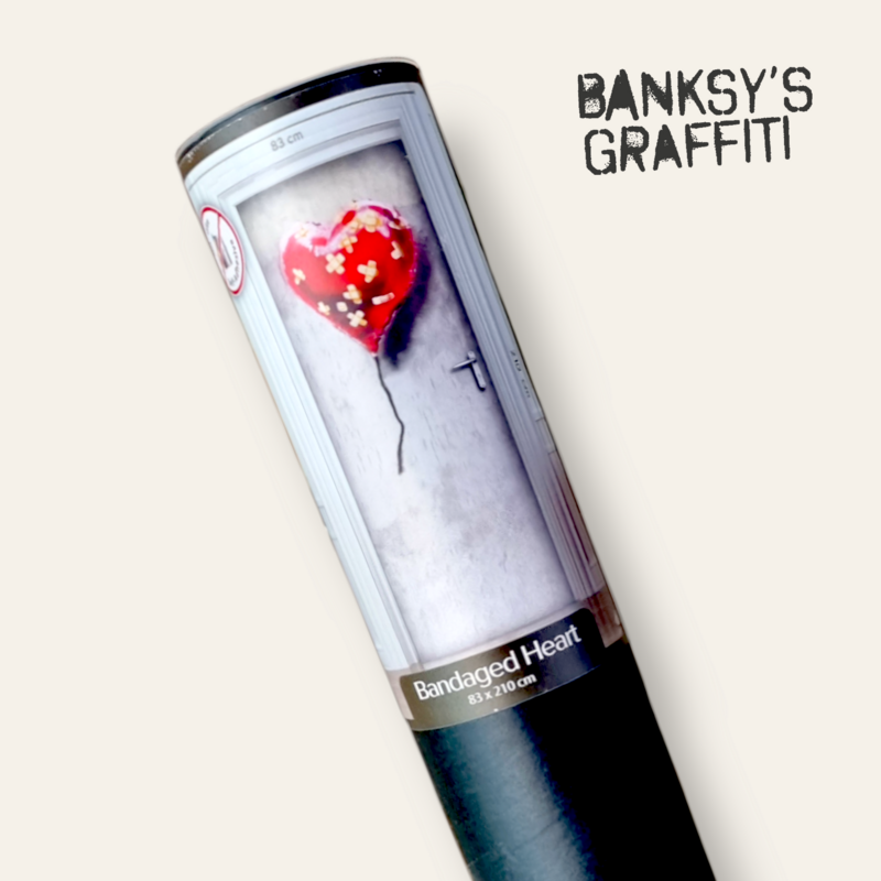 Banksy Door Sticker (83x210cm) - Bandaged Heart