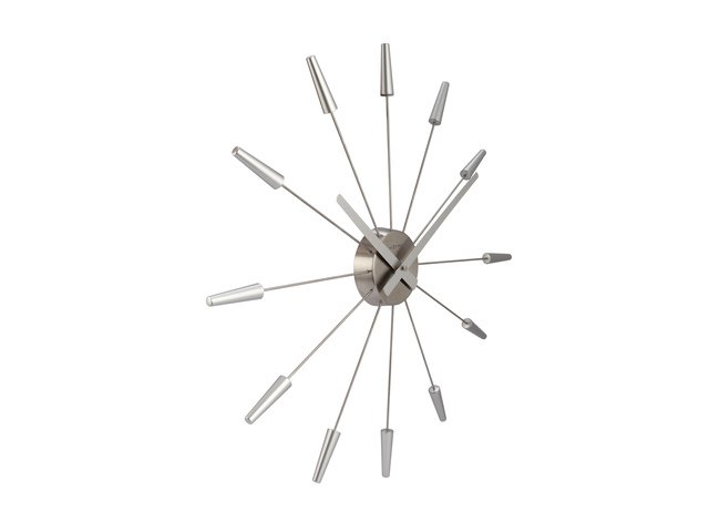 Vægur NeXtime Plug-Inn 58 cm sølv