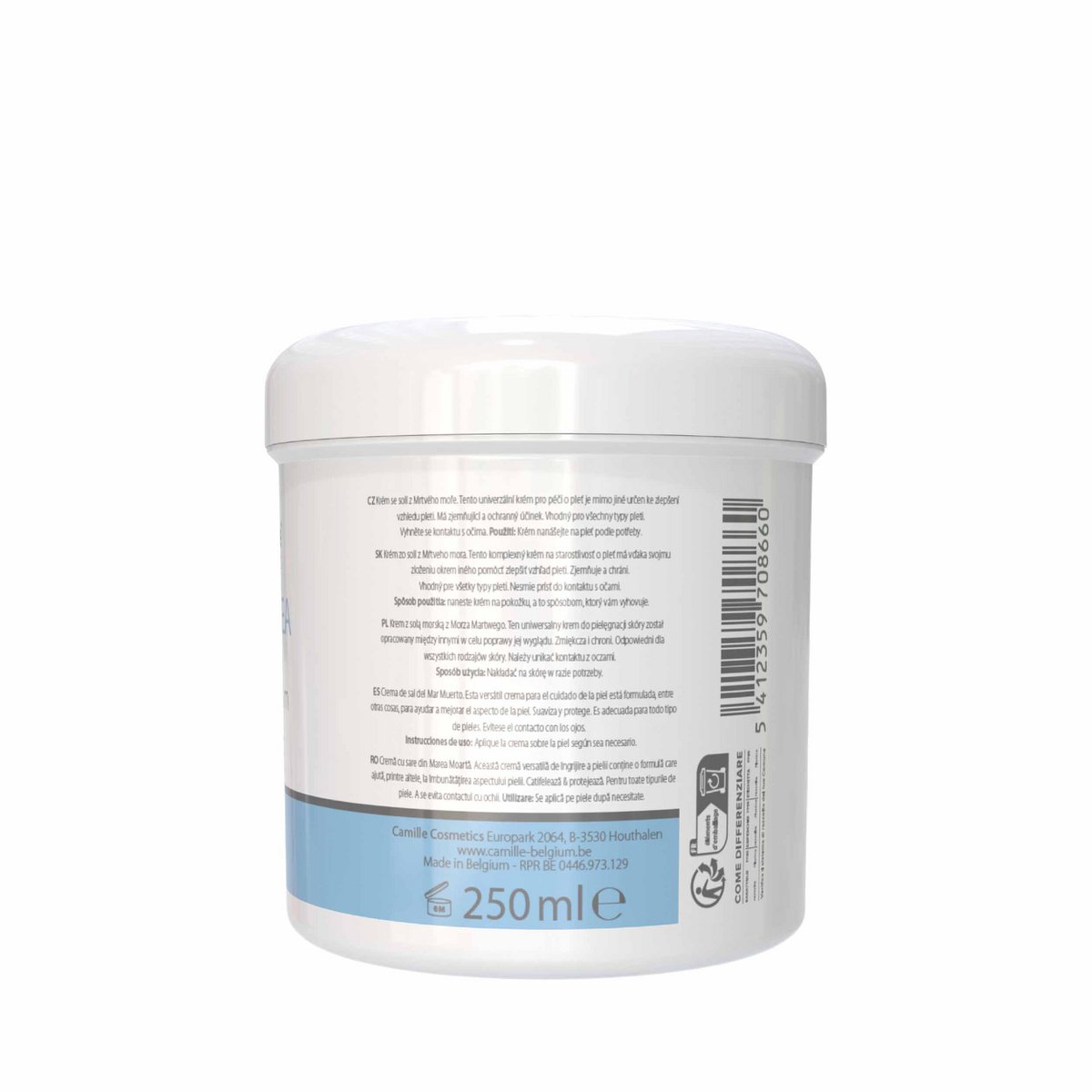 Kosmetyki Camille | Krem z solą z Morza Martwego - krem ​​do ciała - 250ml