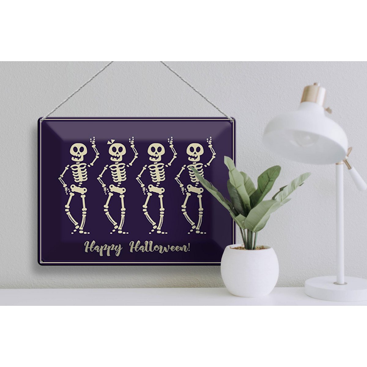 Blechschild Halloween 40x30cm Happy Halloween Fest