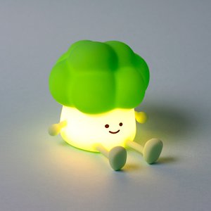Foodiemals Broccoli LED-Nachtlicht, Schlaflampe und Telefonständer