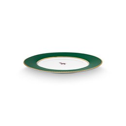 Plate Love Birds Deer Dark Green 21cm