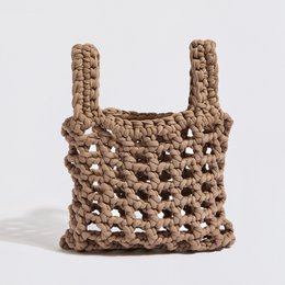 "Thalia" Häkelhandgelenkstasche Beige