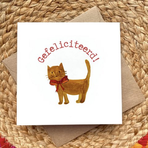 Karte Glückwünsche Katze