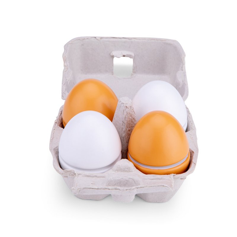 Huevos de Madera en Caja - 4 Piezas