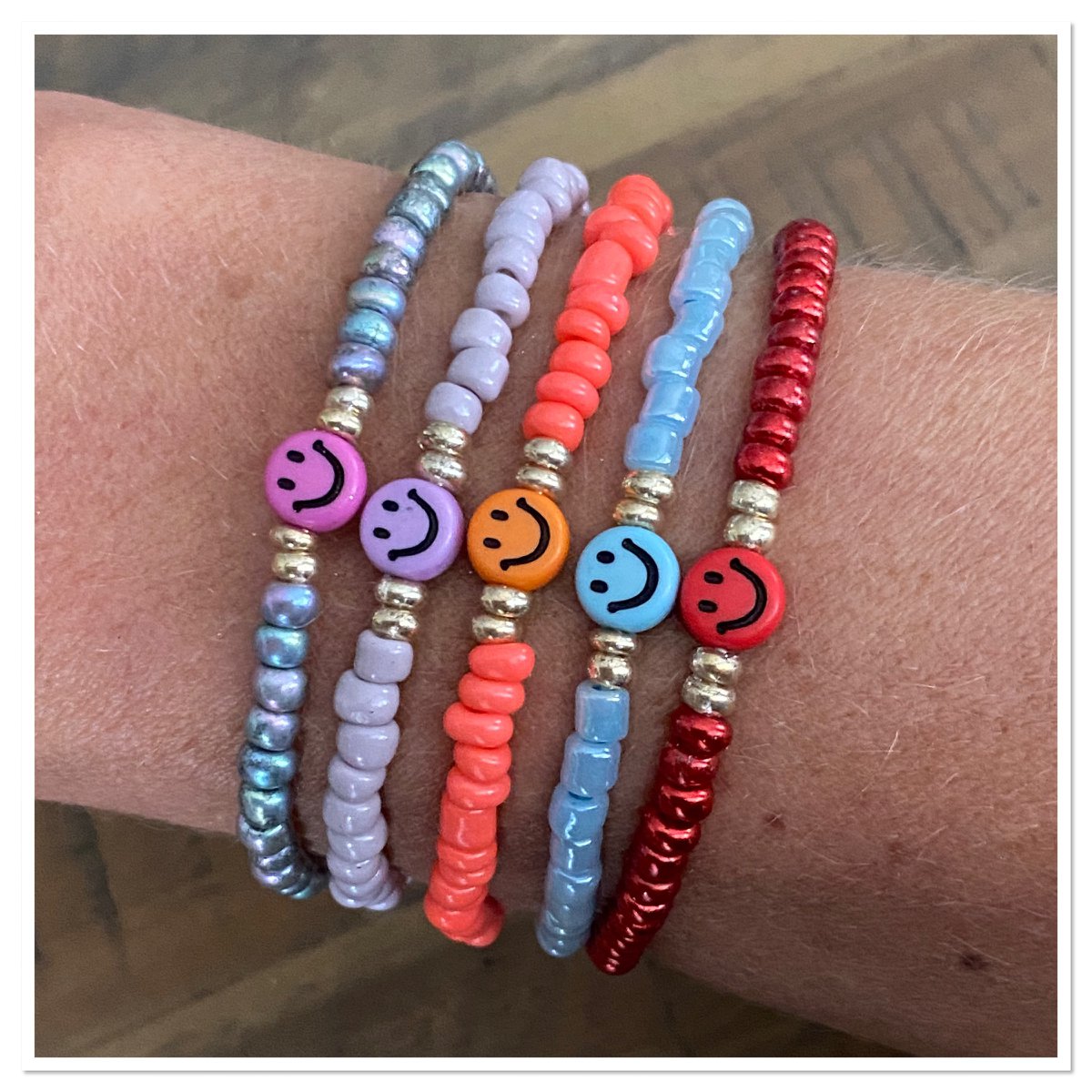 Armbånd smile 5 stk