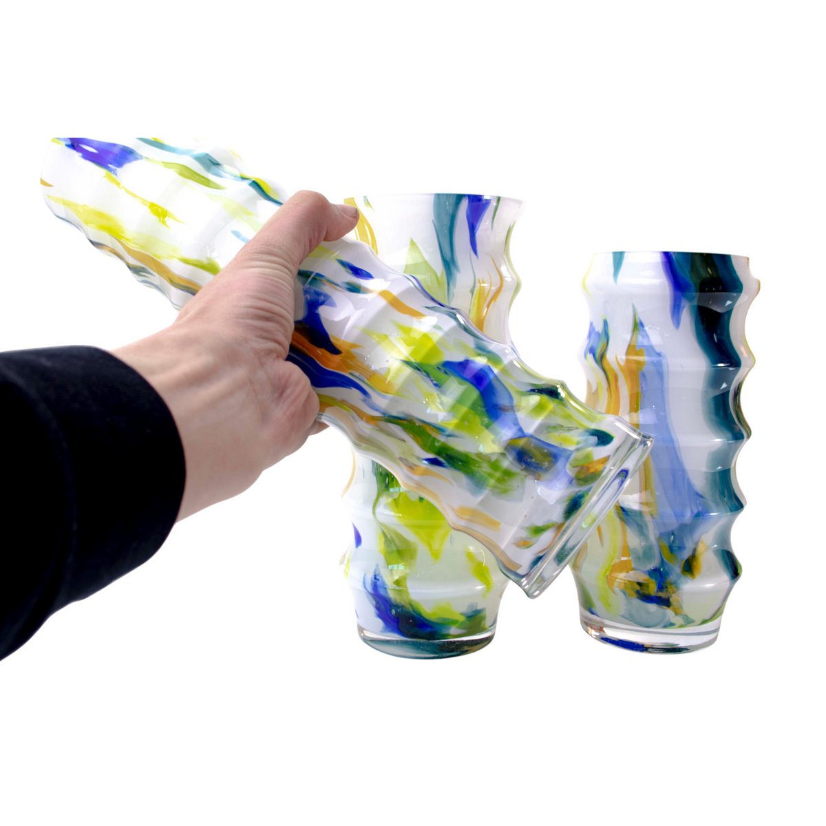 Vase Ribbel „Monet Collection“ – groß – Höhe 33 cm – Glas