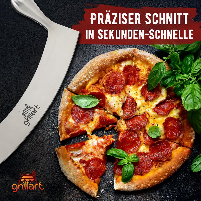 Grillart® Premium PizzaMesser - Taglie di pizza in acciaio inossidabile extra affilato