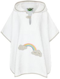 Poncho da bagno arcobaleno, bianco