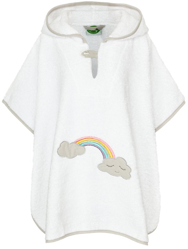 Badeponcho regnbue, hvid