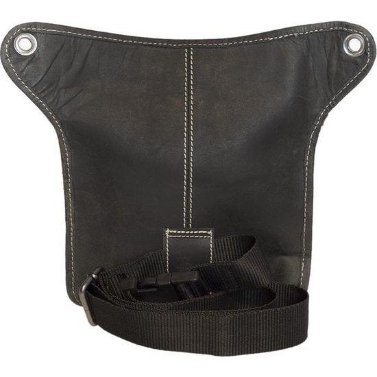 Motor Bean's bag - Black leather hip bag or leather shoulder bag