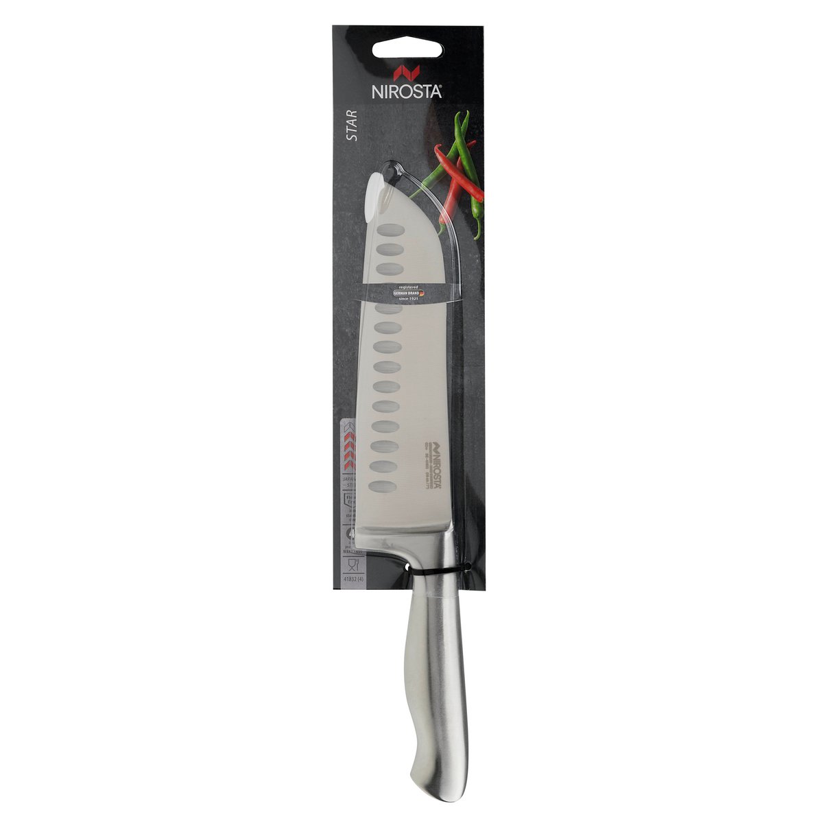 Santoku kitchen knife 18 cm blade Nirosta Star