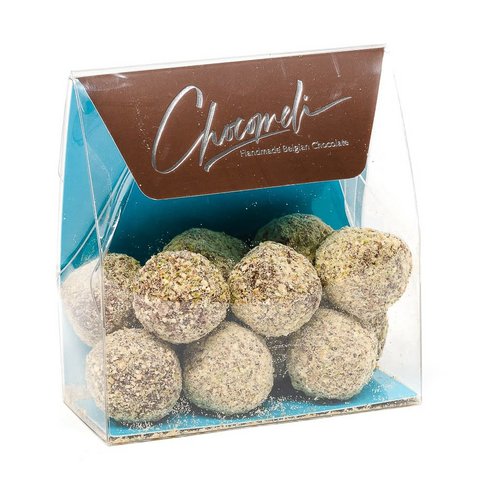 Ballotin von belgischen Schokoladentrüffeln (Pistazien) 150 Grs