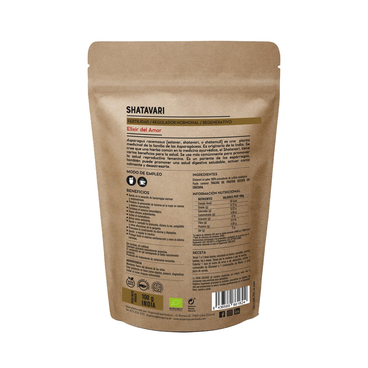 Organic Shatavari powder - 100g