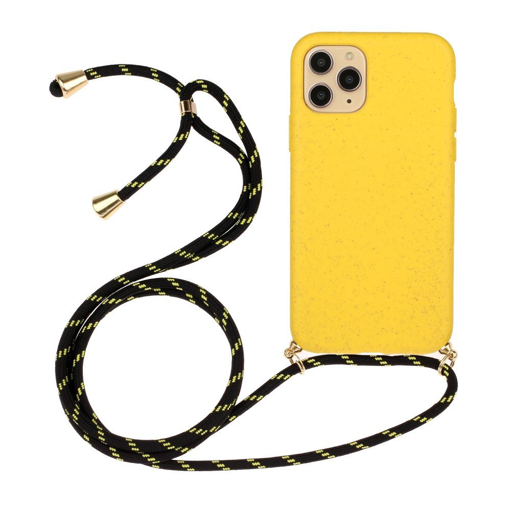 Lunso - Coque arrière avec cordon - iPhone 11 Pro - Jaune