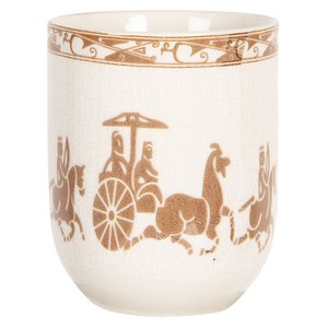 Mug 100 ml beige brown porcelain tea mug