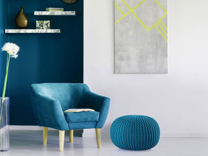 Pouf outdoor ø55cm Sitzpouf Terrasse Pool Garten