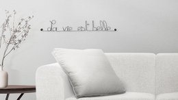 La vita è bella – Decorazione da parete in filo metallico Best-Seller - Decorazione per la casa - Fatto a mano