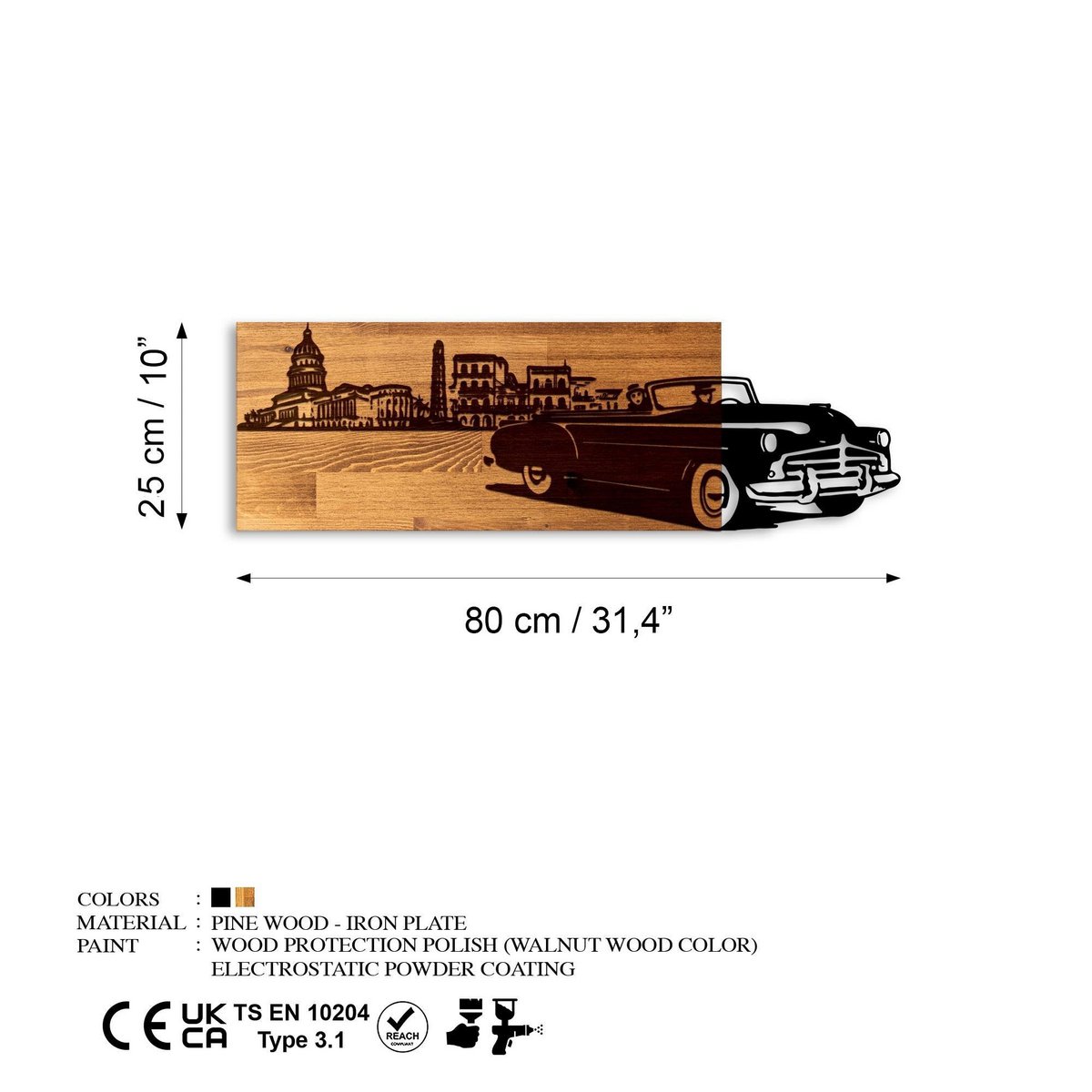MA-461 Wood Metal Wall Painting
