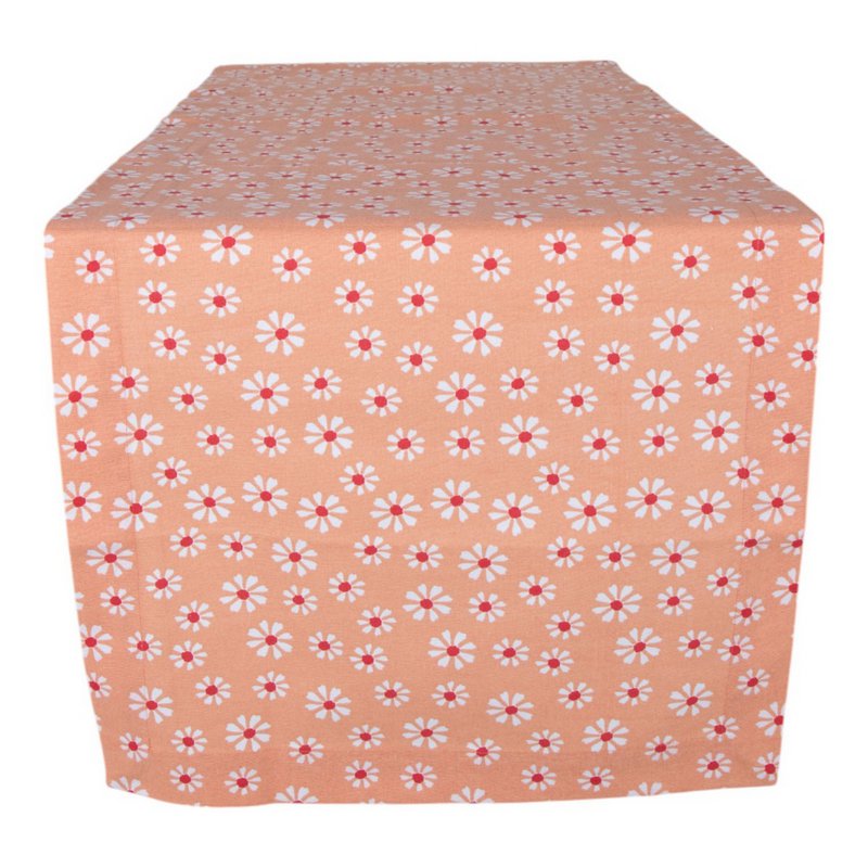 Daisy Flowers Bordløber orange 50x140cm