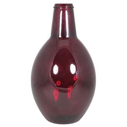 Glasflaske Lasia, H38cm, D6-21cm, rød