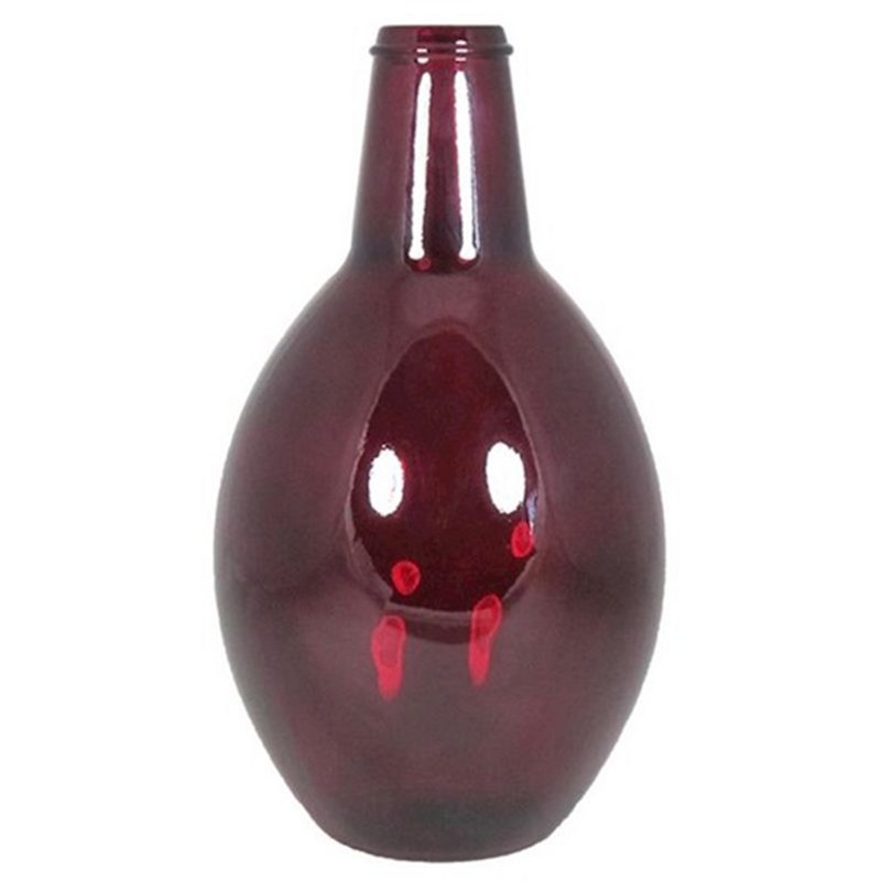 Glass bottle Lasia, H38cm, D6-21cm, red