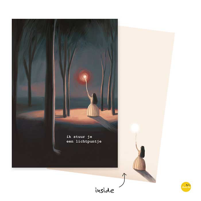 Begrüßungskartenlichtpunkt - Hoffnung - Stärke