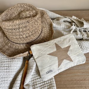 Clutch star latte (vintage light canvas)