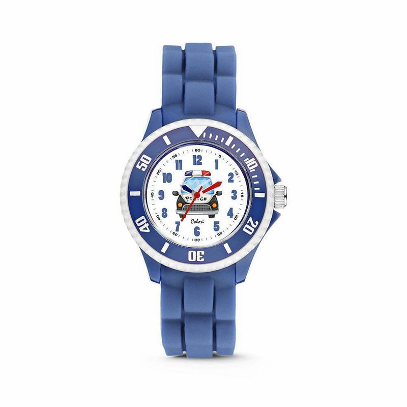Colori Kidz Orologio blu - macchina della polizia