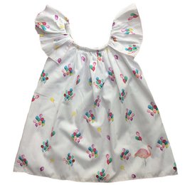 Balloon gather sleeve dress
