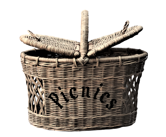 Picnic storage basket ' Picnics '