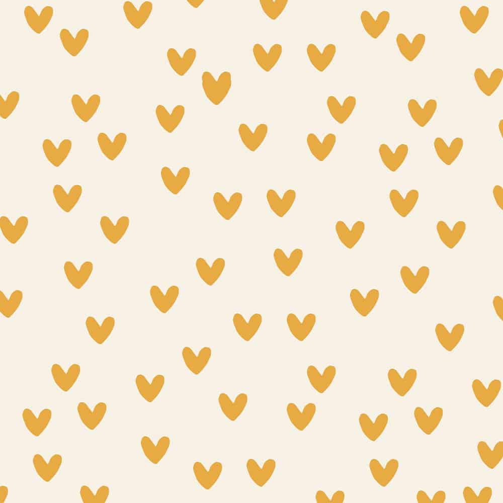 Hoja de regalo - Corazones amarillos