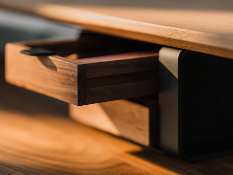 Cajón modular pequeño - Complemento de estante de escritorio doble