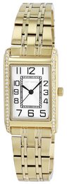 Damski zegarek JUST WATCH „Ebba” z paskiem ze stali nierdzewnej, 38 x 24 mm, złoty/biały