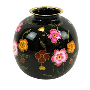 Vase Lorea, Metall, handbemalt, 40x40x41 cm