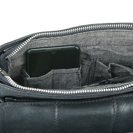 Venticinque sacca a tracolla Antigo City Black *Una borsa due stili *