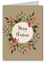 Couronne de plantes de Noël