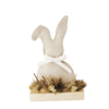 Flowerhoop with rabbit linen 15cm